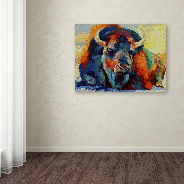 Marion Rose Winter Bison Ready to Hang Canvas Art 14 x 19 Inches Made in USA Image 3