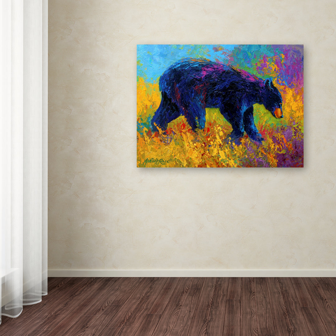 Marion Rose Young Restless II Black Bear Big Ready to Hang Canvas Art 14 x 19 Inches Made in USA Image 3