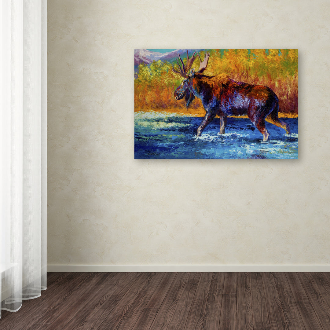 Marion Rose Autumns Glimpse Moose Ready to Hang Canvas Art 16 x 24 Inches Made in USA Image 3