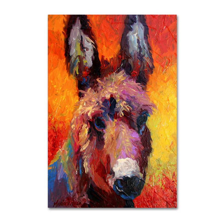 Marion Rose Donkey Portrait II Ready to Hang Canvas Art 16 x 24 Inches Made in USA Image 1