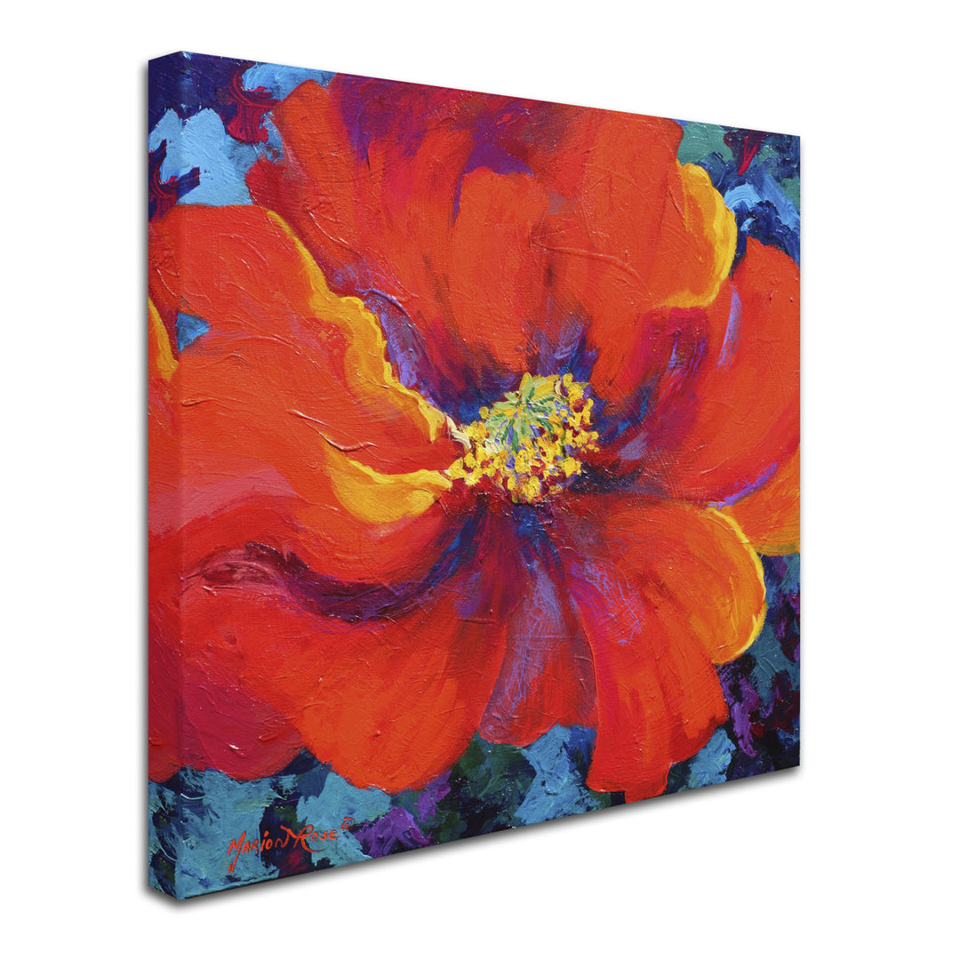 Marion Rose Passion Poppy Ready to Hang Canvas Art 18 x 18 Inches Made in USA Image 2