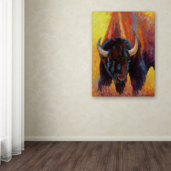 Marion Rose Back Off Bison Ready to Hang Canvas Art 18 x 24 Inches Made in USA Image 3