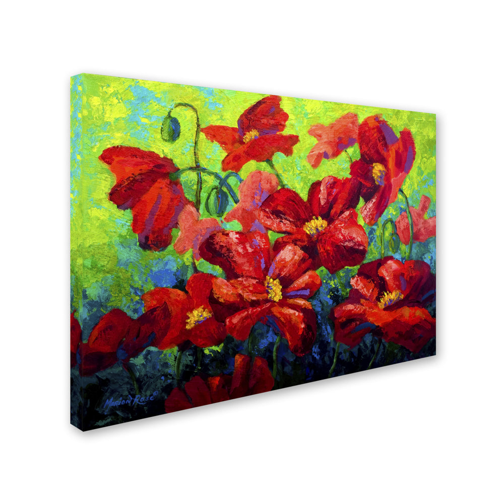 Marion Rose Field of Poppies A Ready to Hang Canvas Art 18 x 24 Inches Made in USA Image 2