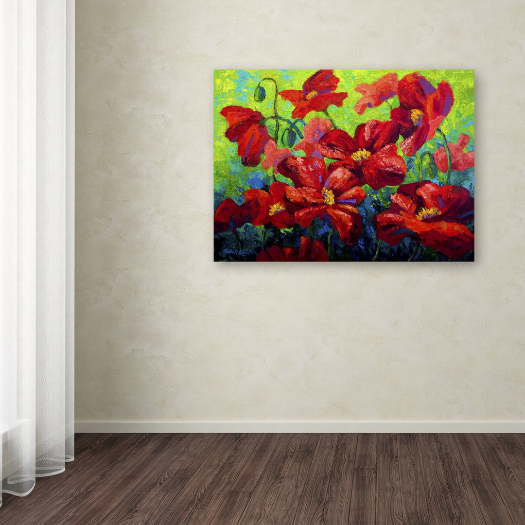 Marion Rose Field of Poppies A Ready to Hang Canvas Art 18 x 24 Inches Made in USA Image 3