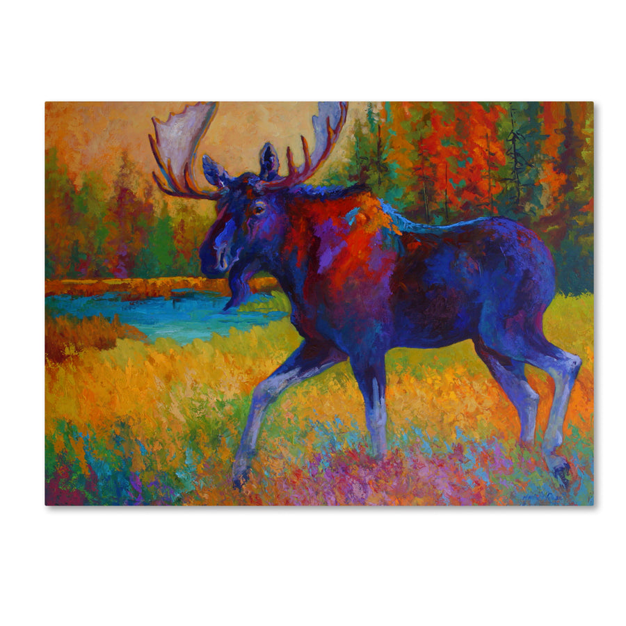 Marion Rose Majestic Moose Ready to Hang Canvas Art 18 x 24 Inches Made in USA Image 1