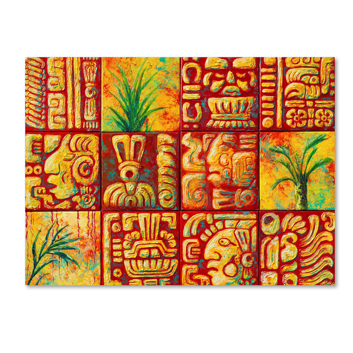 Marion Rose Mayan Tiles Ready to Hang Canvas Art 18 x 24 Inches Made in USA Image 1