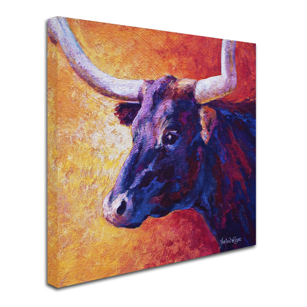 Marion Rose Violet Cow Ready to Hang Canvas Art 24 x 24 Inches Made in USA Image 2