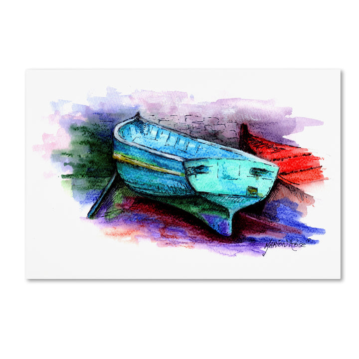 Marion Rose Boat 1 Ready to Hang Canvas Art 30 x 47 Inches Made in USA Image 1