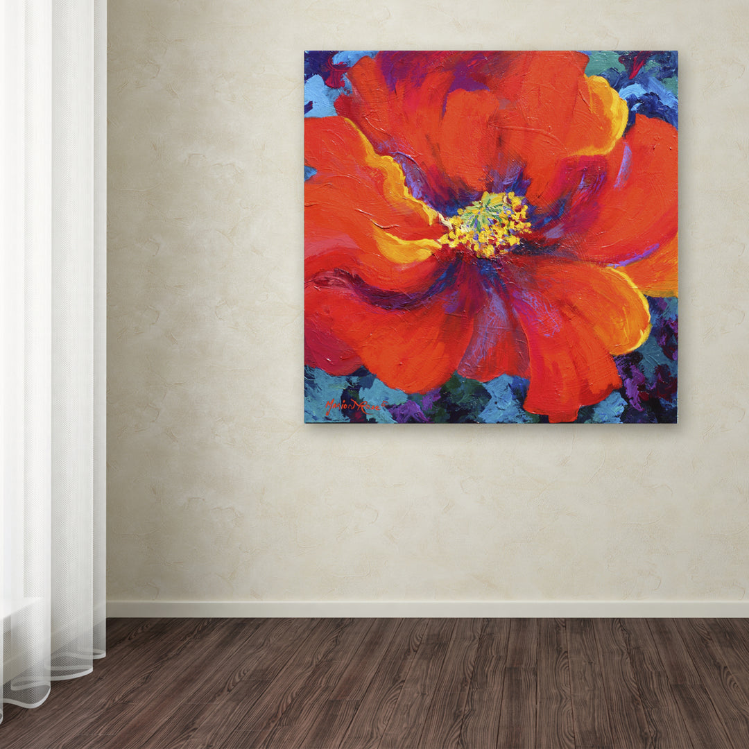 Marion Rose Passion Poppy Ready to Hang Canvas Art 35 x 35 Inches Made in USA Image 3