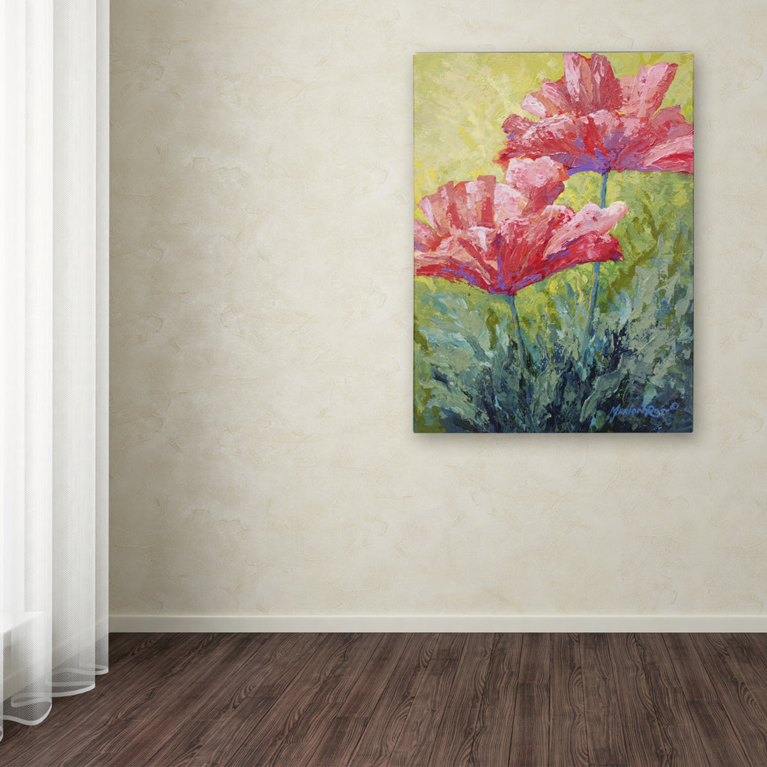 Marion Rose Two Red Poppies Ready to Hang Canvas Art 35 x 47 Inches Made in USA Image 3