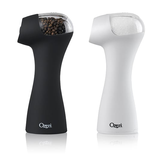 Ozeri Graviti Pro II Electric Salt and Pepper Grinder Set BPA-Free White Black Image 2