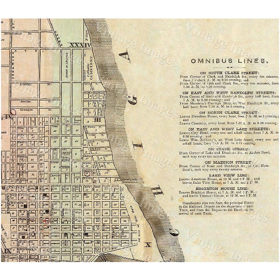 Vintage Map of Chicago 1857 Chicago Illinois map Antique Restoration Hardware Map Old Style Downtown Chicago Map Perfect Image 3