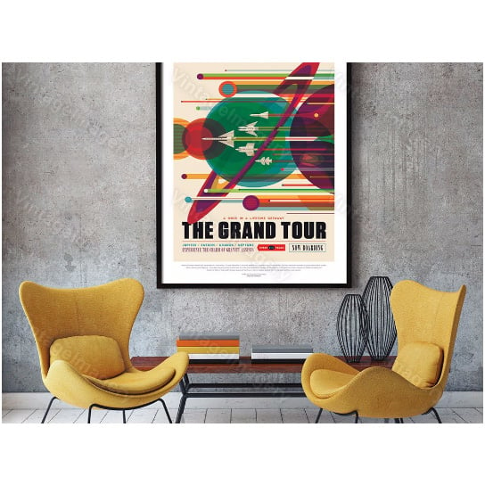 The Grand Tour ExoPlanet Space Travel Poster Space Art Great Gift idea for Kids Room Office man cave Wall Art Image 2