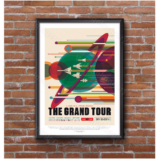 The Grand Tour ExoPlanet Space Travel Poster Space Art Great Gift idea for Kids Room Office man cave Wall Art Image 3