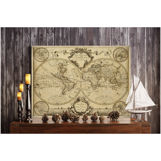 LIsle 1720 Antique World Map Vintage Custom Sizes Available Image 2