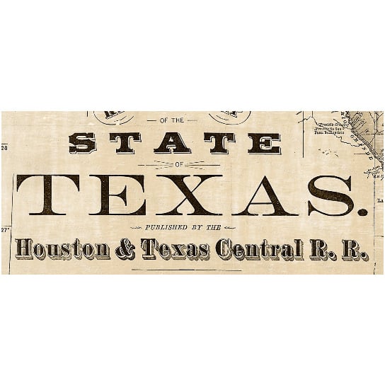 Old Map of Texas 1876 Vintage Historical Wall map Antique Restoration Hardware Style Map Texas state Map Texas Map Texas Image 2