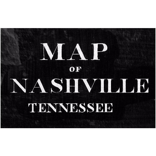 Black Nashville Map 1860 restoration hardware style Vintage Nashville Tennessee Map Old Map of Nashville Black WALL Map Image 1