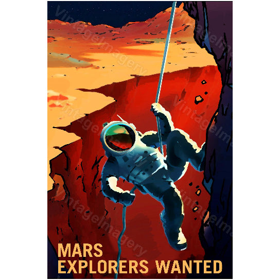 Explorers Wanted 2016 space Recruitment Poster Space Travel Space Art Great Gift idea for Kids Room, Office, man cave Image 2