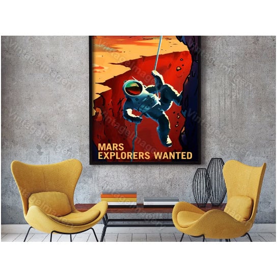 Explorers Wanted 2016 space Recruitment Poster Space Travel Space Art Great Gift idea for Kids Room, Office, man cave Image 4