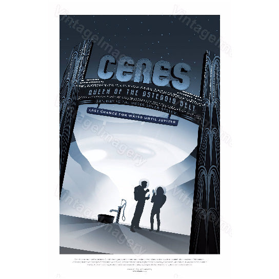 CERES Queen of the Asteroid Belt ExoPlanet Vivid NASA Space Travel Poster Space Art Great Gift idea Kids Room Office man Image 2