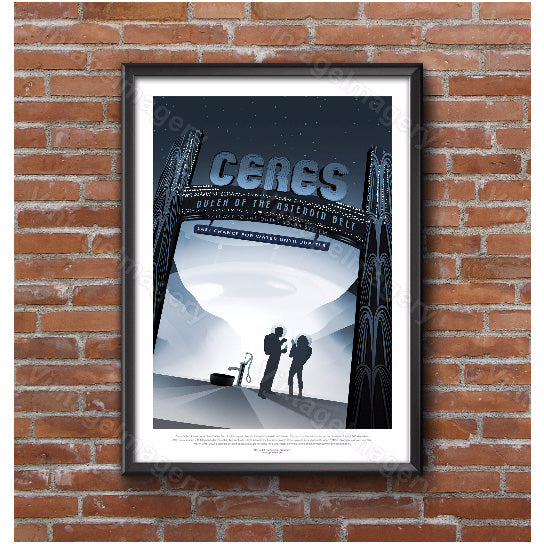 CERES Queen of the Asteroid Belt ExoPlanet Vivid NASA Space Travel Poster Space Art Great Gift idea Kids Room Office man Image 3