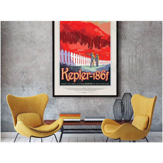 Kepler 186f Poster Vivid NASA Space Travel Poster Space Art Great Gift idea Science Fiction Poster Office, man cave, Image 4