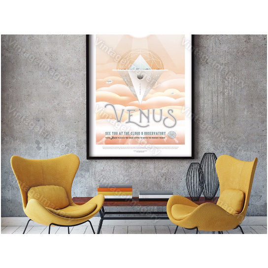 Venus cloud 9 ExoPlanet poster Space Art Print Great Gift idea for Kids Room Space Travel Poster Office, man cave Print, Image 1