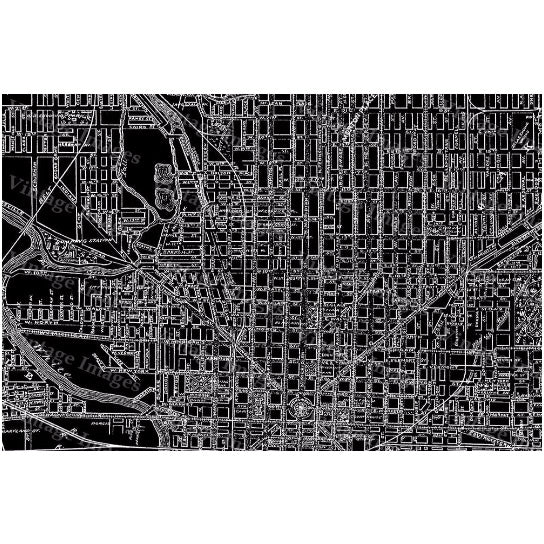 Indianapolis Map Black Map of Indianapolis 1899 vintage Indianapolis Bicycle and Driving Map Restoration Hardware Image 2