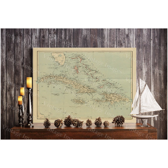 old map of The Bahamas Historic Bahama Map 1888 antique Old World Restoration Style nautical chart Map Fine Art Print Image 5