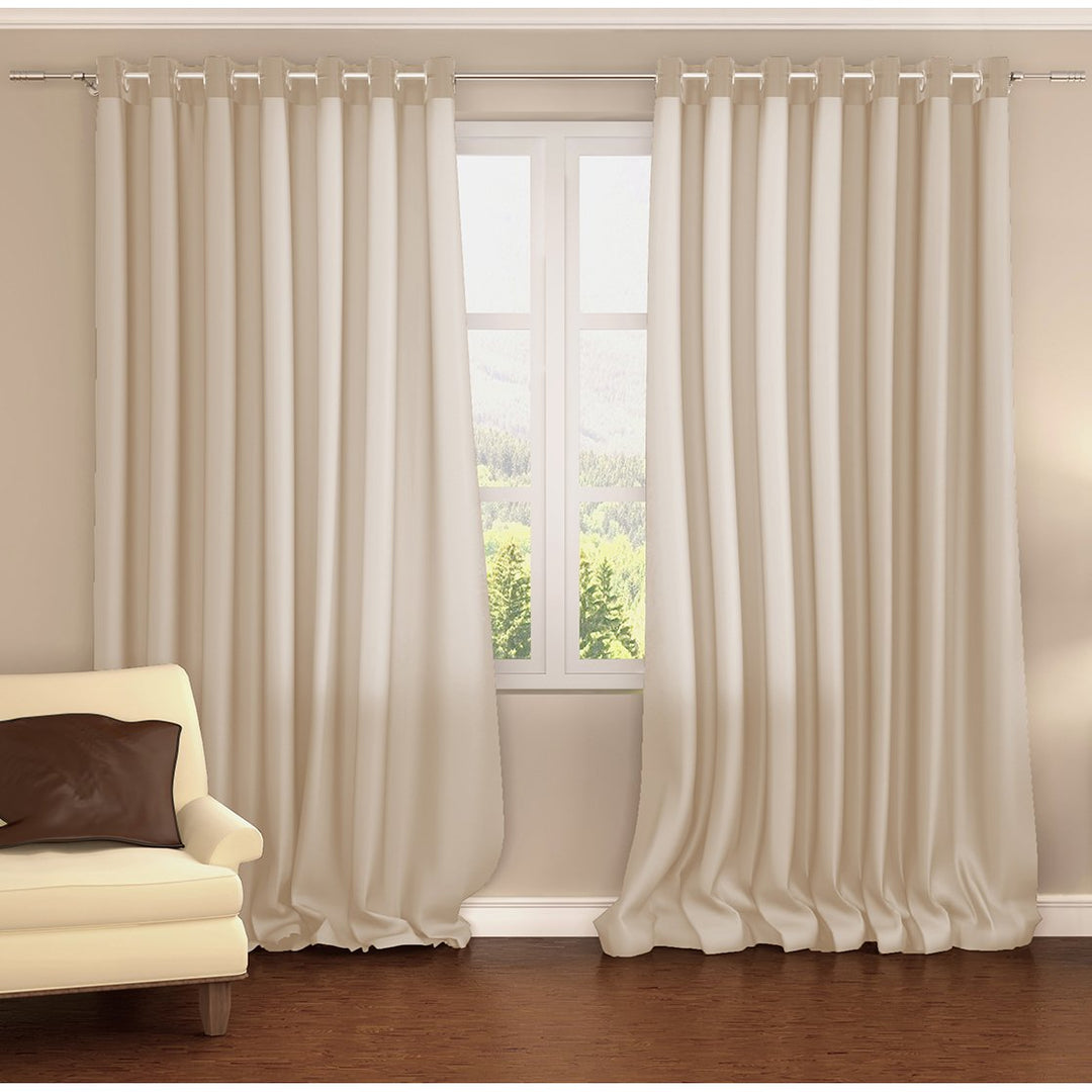 Energy Saving Blackout Curtains 2-Pack 54x84 Grommet Panels Gray Noise Reducing Image 6