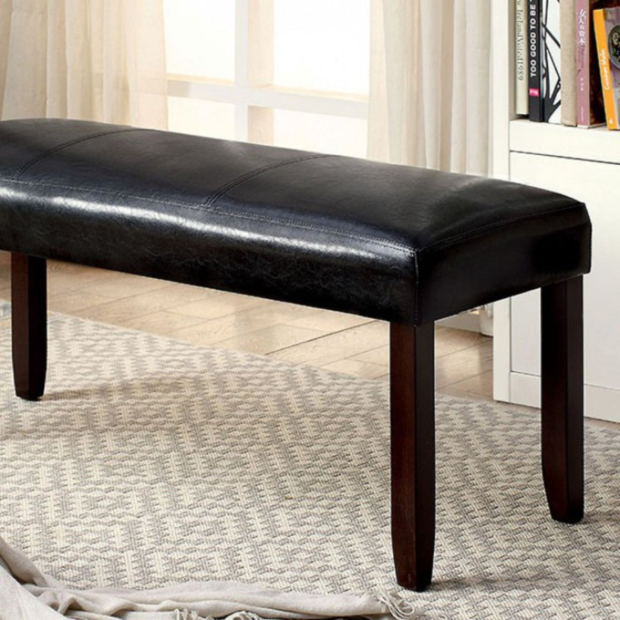 Brent Transitional Bench, Espresso and Dark Cherry - Saltoro Sherpi Image 1