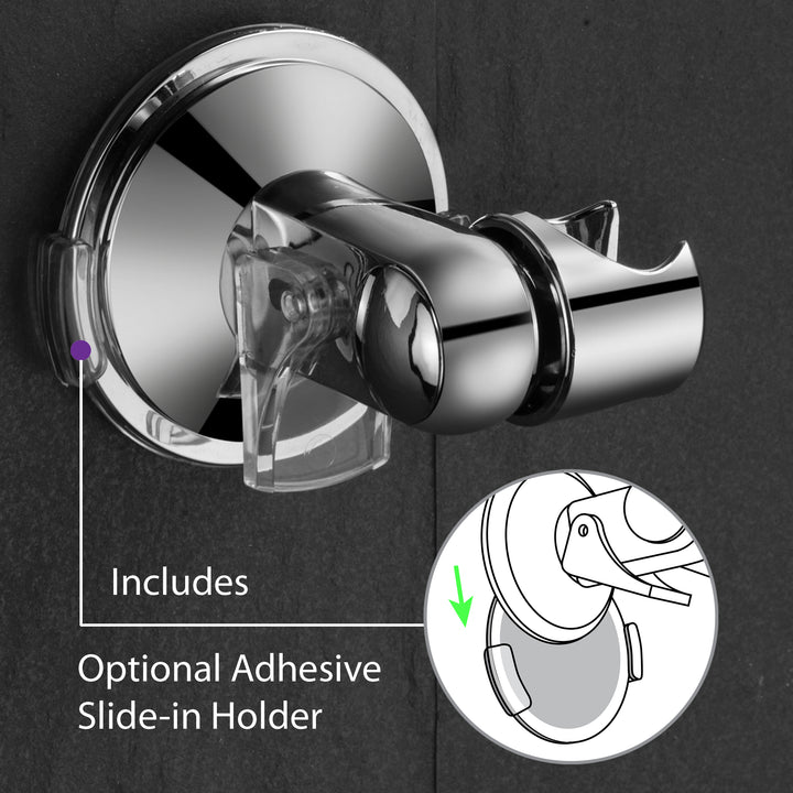 HotelSpa Universal Adjustable Hand Shower Wall Bracket Chrome Model 6067 Image 7