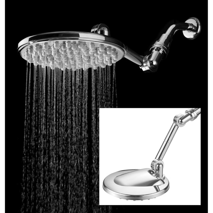 HotelSpa Adjustable Rainfall Shower Head Chrome 9 Inch High Pressure Model 1691 Image 2