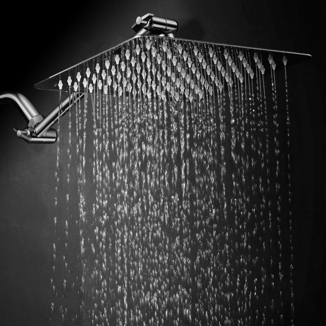 HotelSpa 10 Inch Stainless Steel Square Rainfall Shower Head Model 1681 Image 2