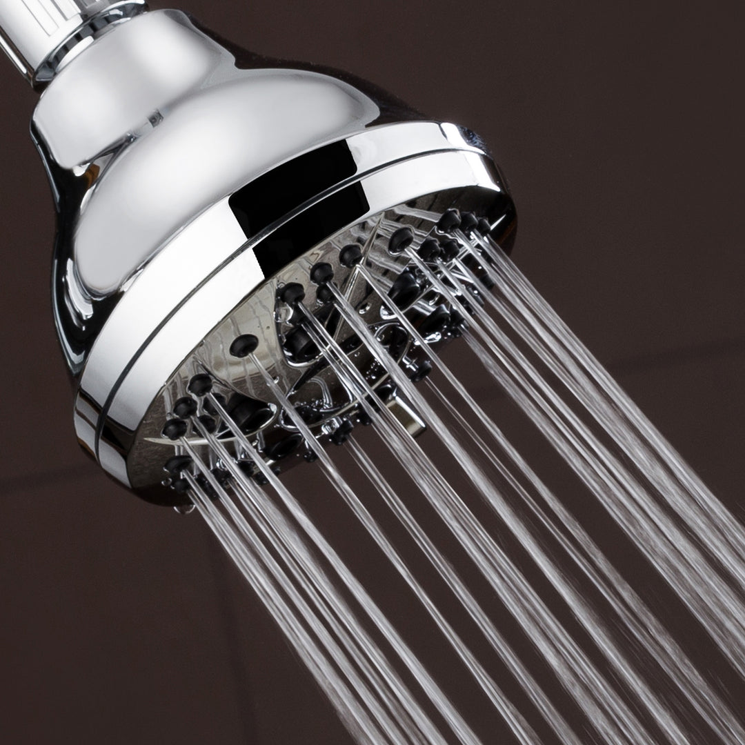 AquaDance 3.5 Inch Chrome Shower Head with 6 Settings Adjustable Model 3301 Image 2