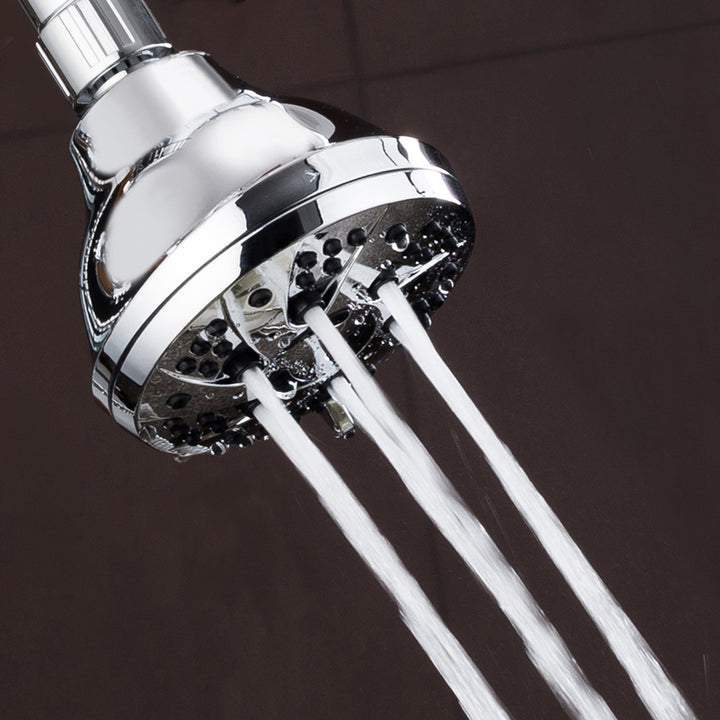 AquaDance 3.5 Inch Chrome Shower Head with 6 Settings Adjustable Model 3301 Image 6