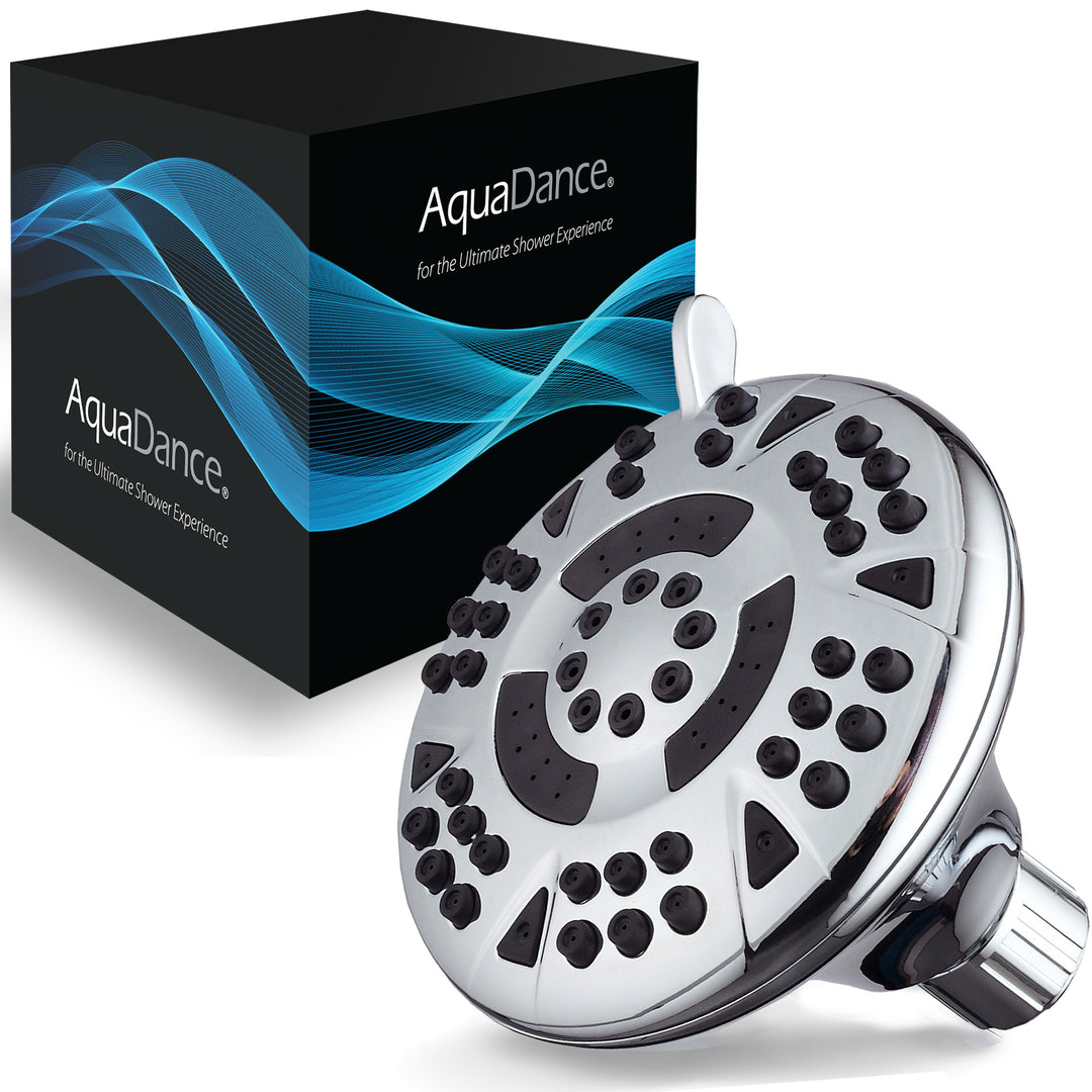 AquaDance 6-Setting 4.15 Inch Chrome Shower Head High Pressure Adjustable Jets Image 9