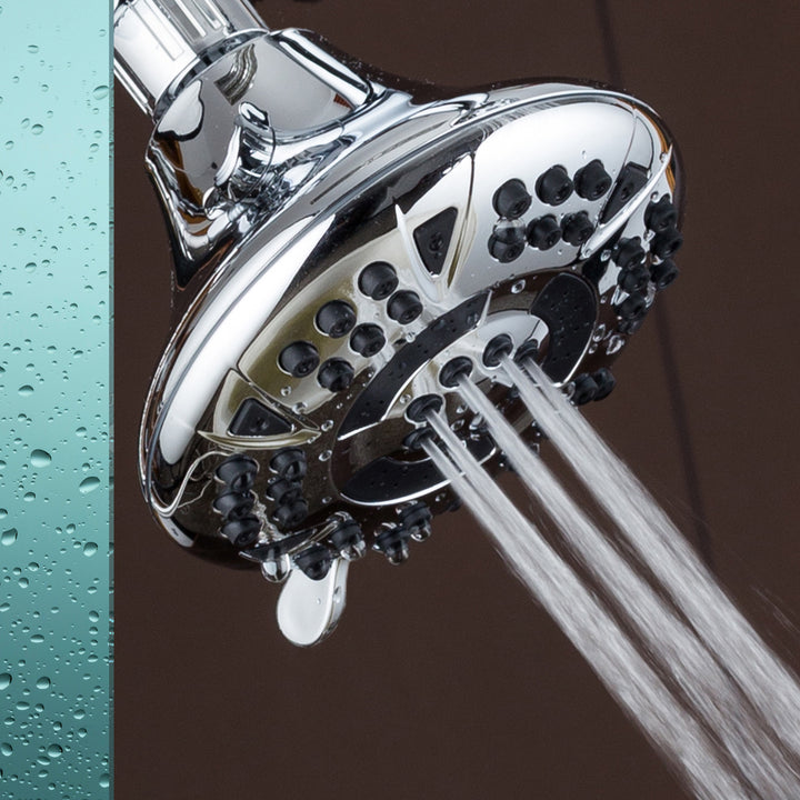 AquaDance 6-Setting 4.15 Inch Chrome Shower Head High Pressure Adjustable Jets Image 6