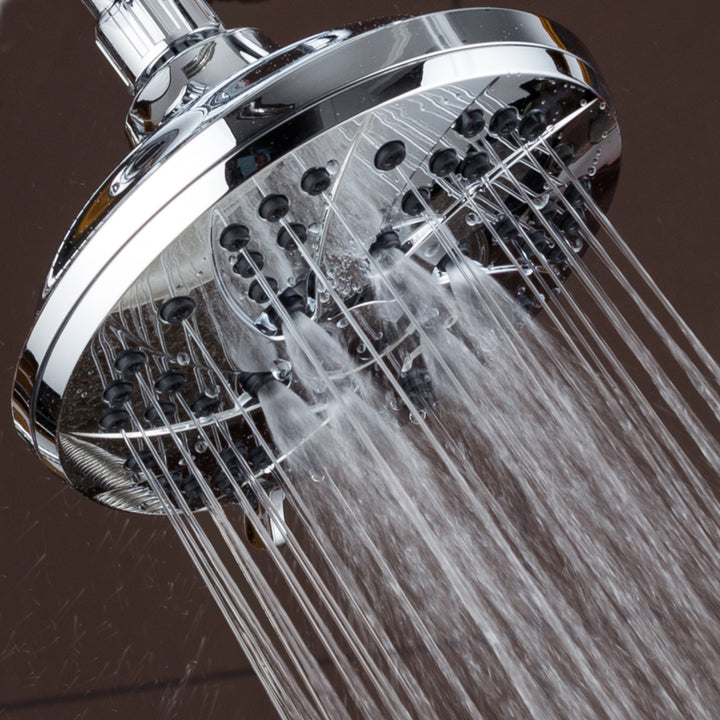 AquaDance 6 Inch Shower Head 6 Settings Chrome Adjustable Model 3307 Image 6