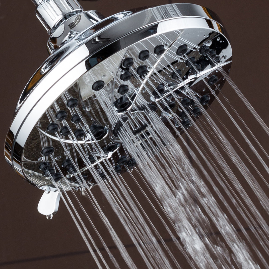 AquaDance 6 Inch Shower Head 6 Settings Chrome Adjustable Model 3307 Image 7