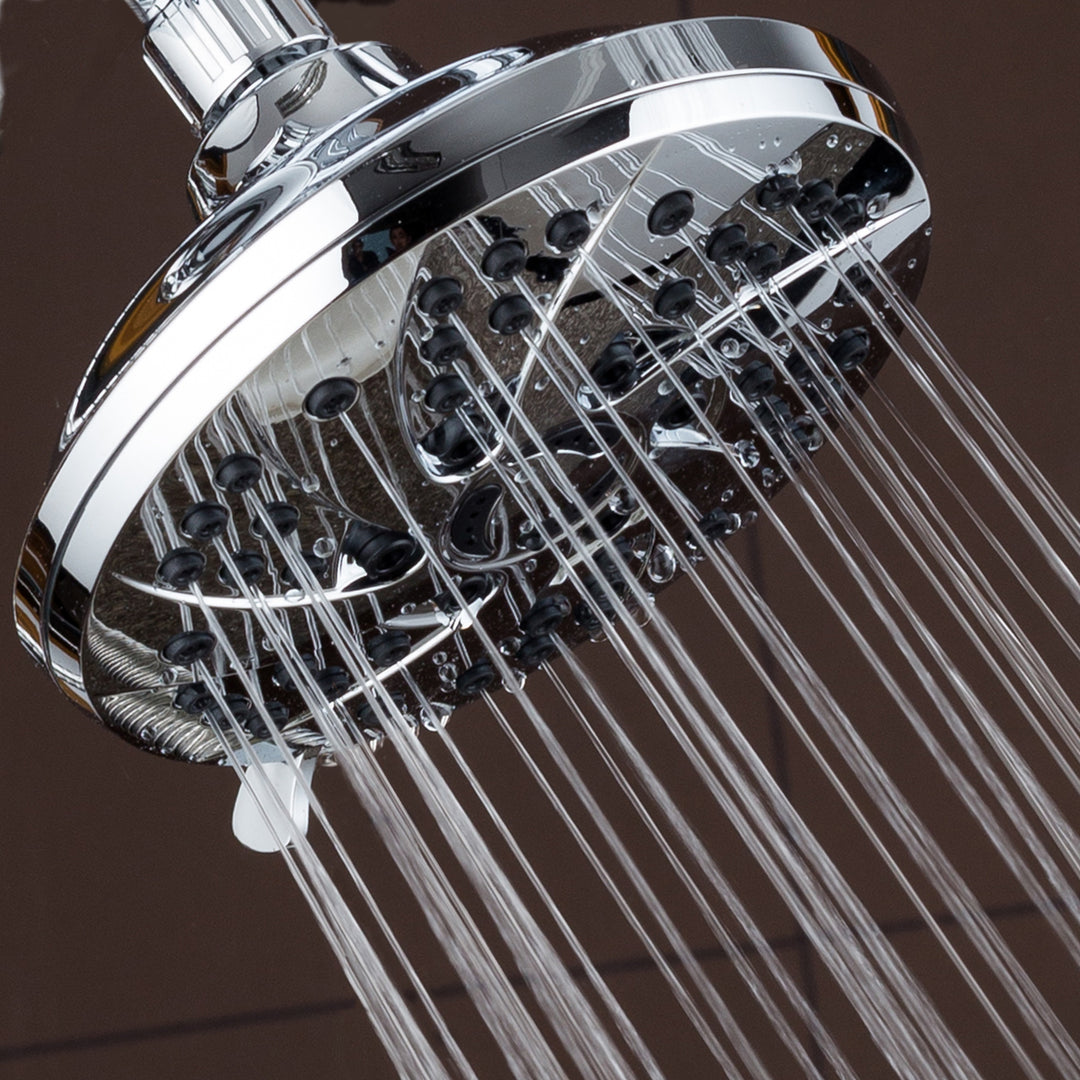 AquaDance 6 Inch Shower Head 6 Settings Chrome Adjustable Model 3307 Image 9