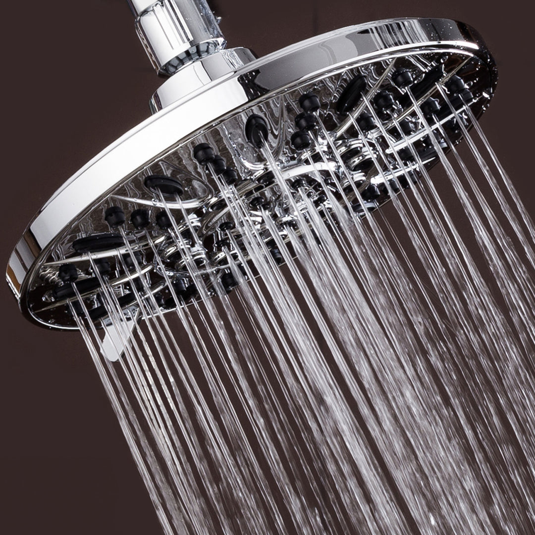 AquaDance 7 inch High Pressure Rainfall Shower Head 6 Settings Model 3308 Image 3