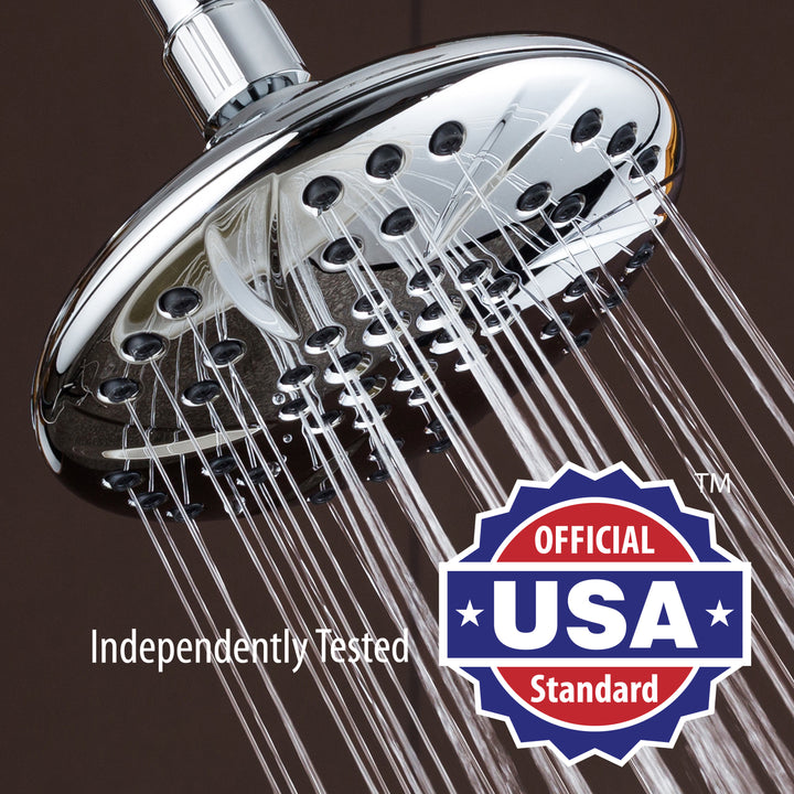 AquaDance High Pressure 6 Inch Rainfall Shower Head Chrome Model 3309 Image 1