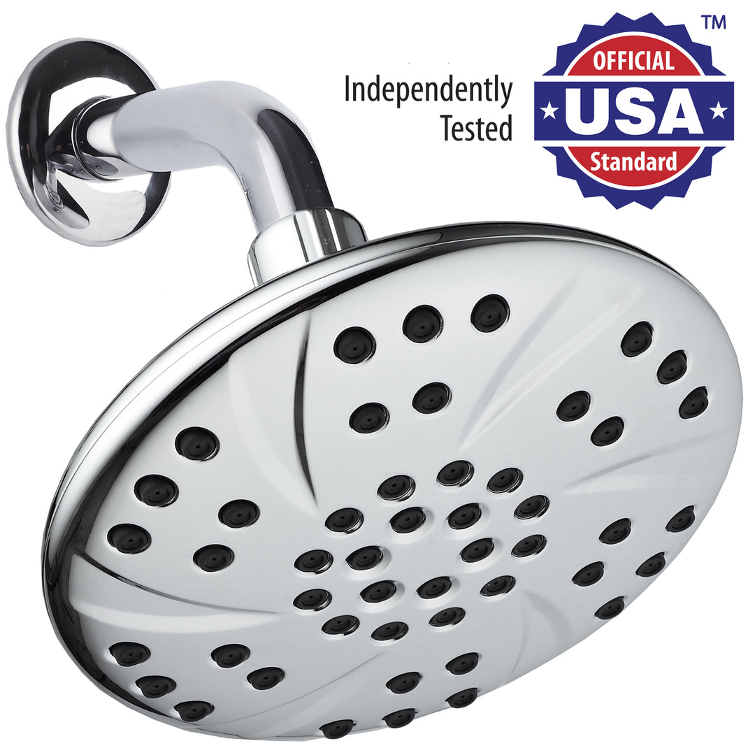 AquaDance High Pressure 6 Inch Rainfall Shower Head Chrome Model 3309 Image 2