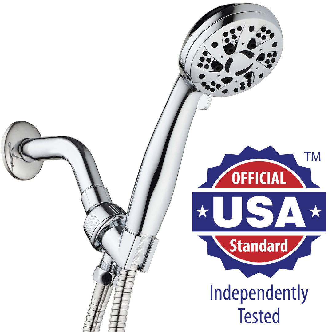 AquaDance Handheld Shower Chrome 6 Settings 3.5 Inch High Pressure Model 3312 Image 4