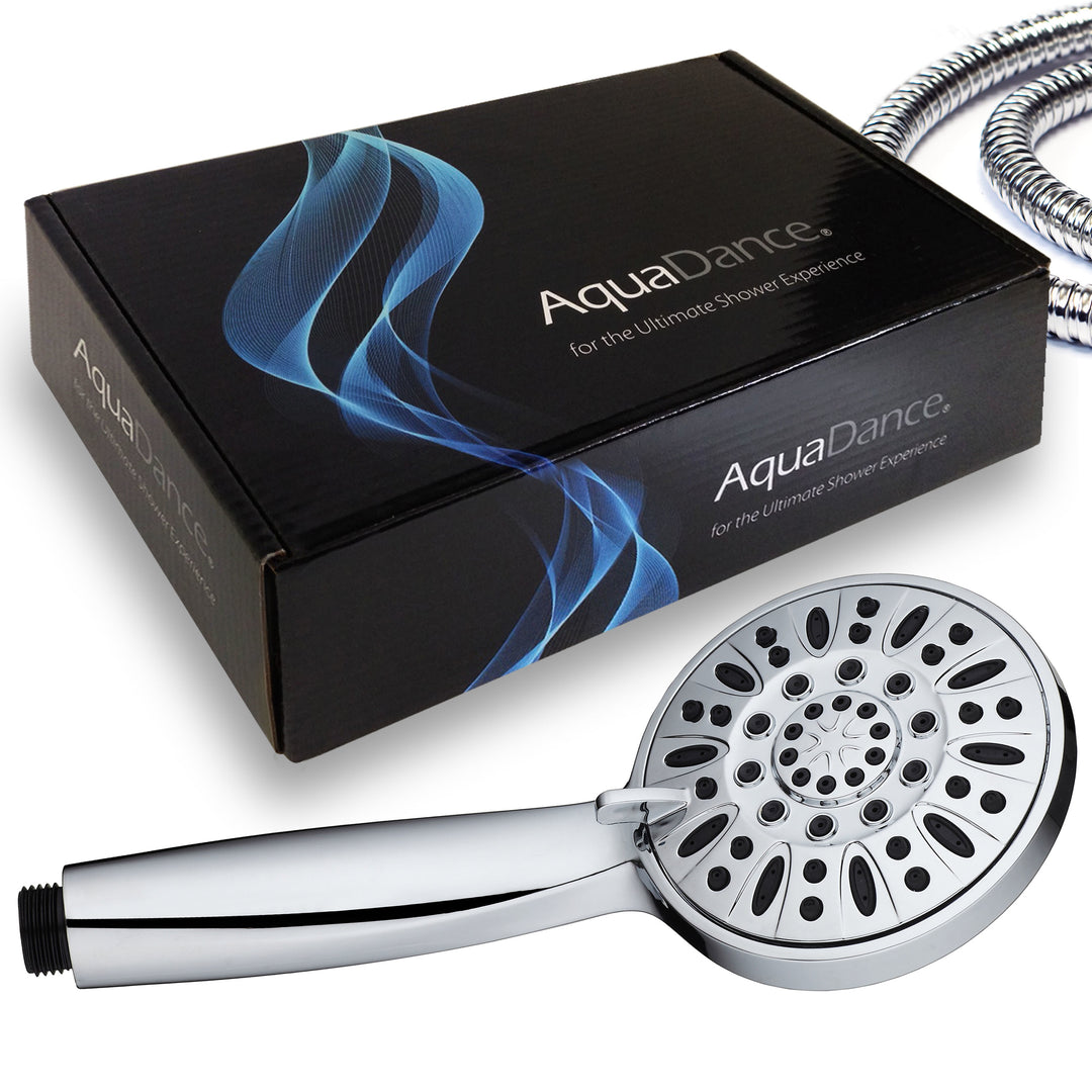 AquaDance 4 Inch Chrome Handheld Shower Head 6 Settings with Hose Model 3316 Image 3