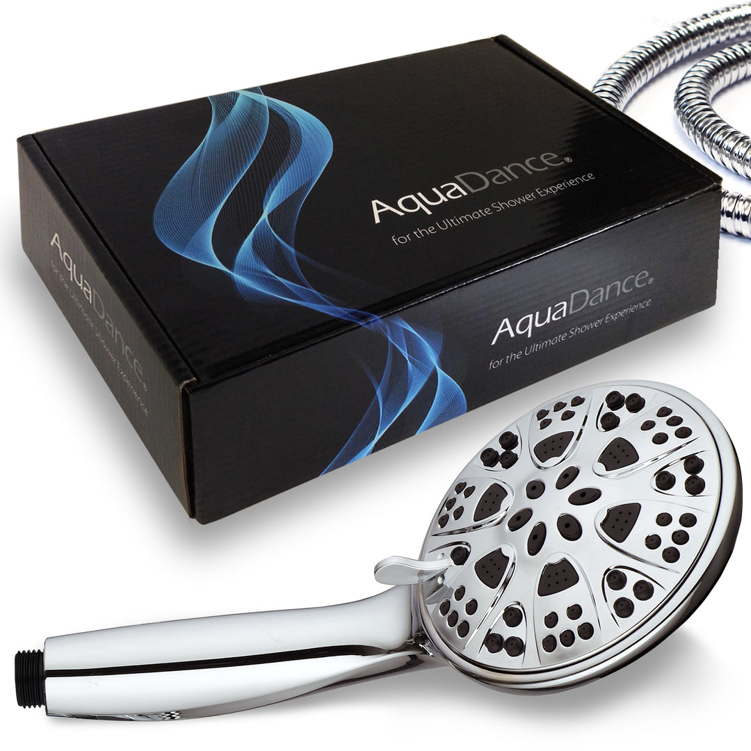 AquaDance High Pressure Hand Held Shower Head Chrome 5 Inch 6 Settings Model 3317 Image 7