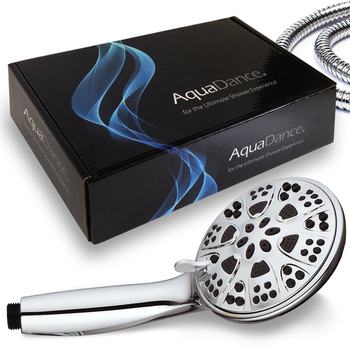 AquaDance High Pressure Hand Held Shower Head Chrome 5 Inch 6 Settings Model 3317 Image 7