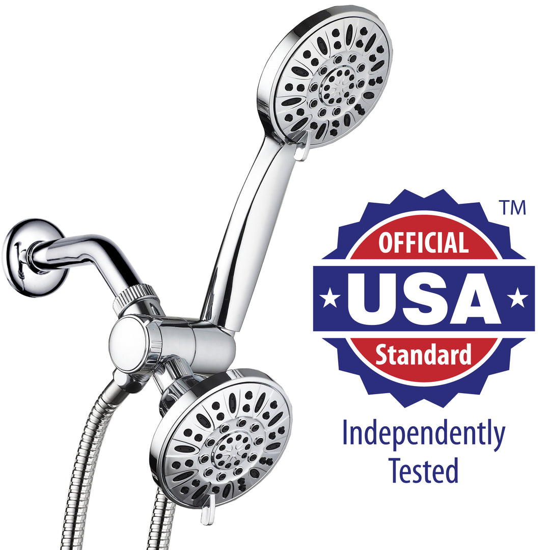 AquaDance 4" Handheld Shower and Shower Head Combo 30 Water Settings Chrome 3323 Image 2