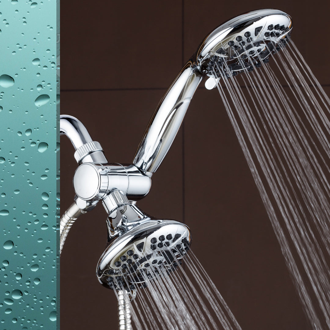 AquaDance 3-Way Shower Combo 4.15 Inch Chrome 6 Settings Handheld Rain Head Image 4